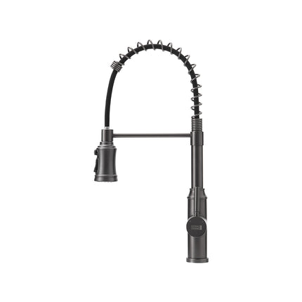 Rotable Pulldown Kitchen Mixer Tap with Spring Spout Grey
