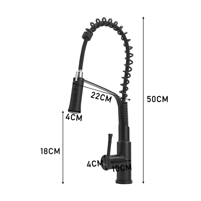 Black Modern Single Lever Kitchen Pull Down Faucet