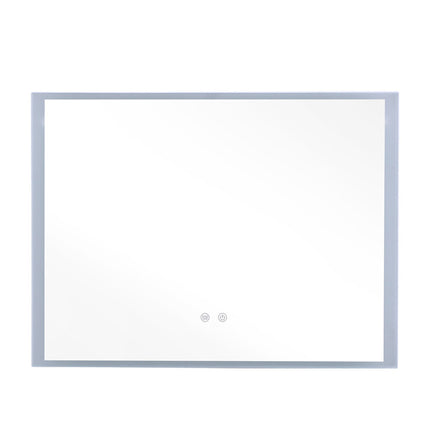 Frameless LED Wall Mirror with Anti-Fog & Dimmable Light 80 x 60cm