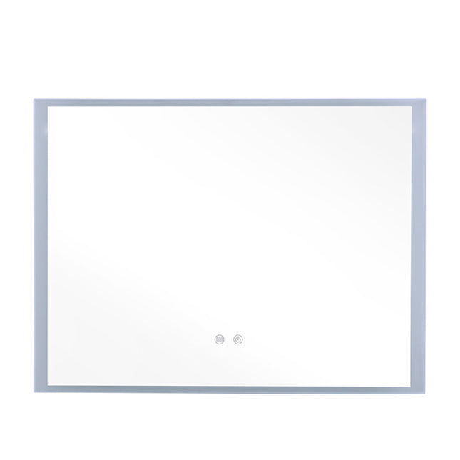 Frameless LED Wall Mirror with Anti-Fog & Dimmable Light 80 x 60cm
