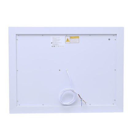 Frameless LED Wall Mirror with Anti-Fog & Dimmable Light 80 x 60cm