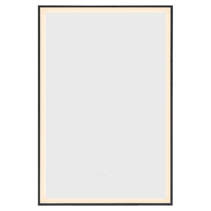 Black 50cm Rectangular Anti Fog Bathroom Vanity Mirror Touch Sensor