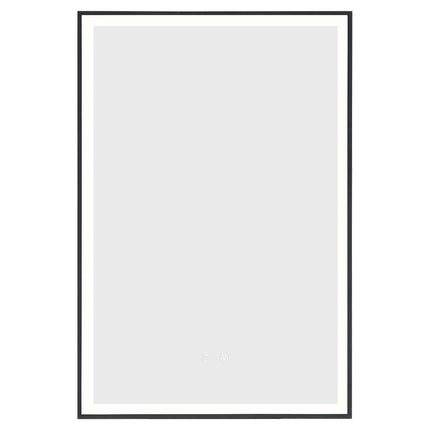 Black 50cm Rectangular Anti Fog Bathroom Vanity Mirror Touch Sensor