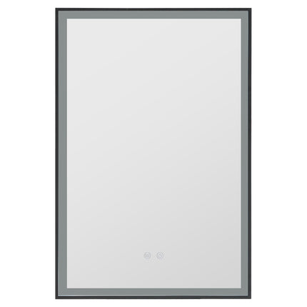 Black 50cm Rectangular Anti Fog Bathroom Vanity Mirror Touch Sensor