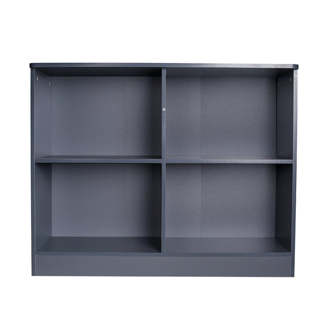 Grey Sideboard Cabinet with Open Shelves