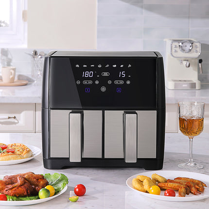 8L Touch Screen Dual Basket Air Fryer Healthy Cooking