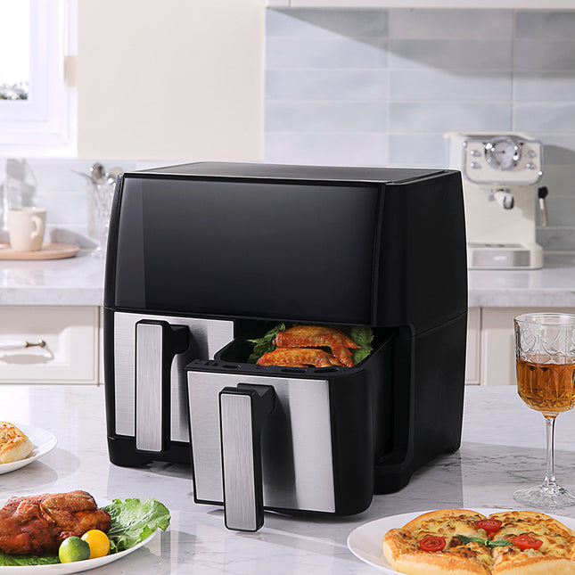 8L Touch Screen Dual Basket Air Fryer Healthy Cooking
