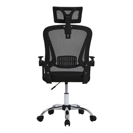 Swivel Office Chair with HeadrestBlack