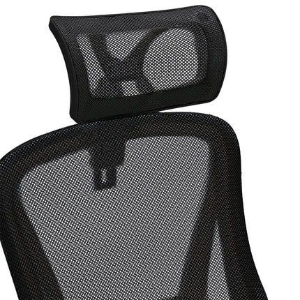 Swivel Office Chair with Headrest Black