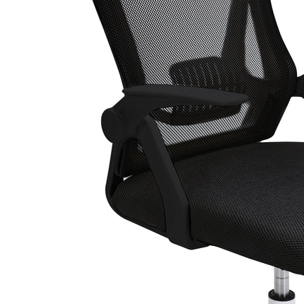 Swivel Office Chair with Headrest Black