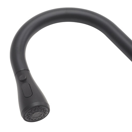 Black/Gold Retractable Commercial Pulldown Kitchen Faucet