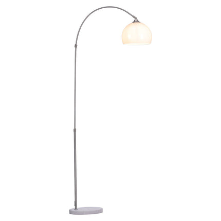 Arched Floor Lamp Tall Curved Design with Marble Base Orange and White  Lampshade 130 to 180CM