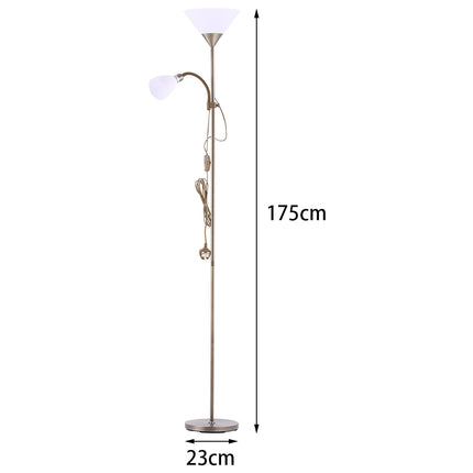 175CM Mother and Child Adjustable Floor Reading Lamp, Bronze