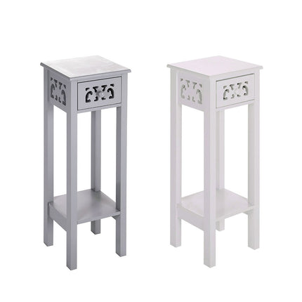 73cm Tall White and Grey Wood Console Side Table for Hallway