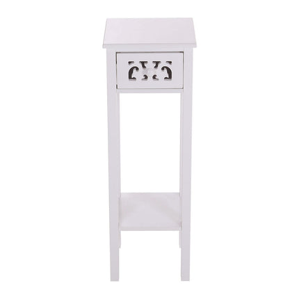 73cm Tall White and Grey Wood Console Side Table for Hallway
