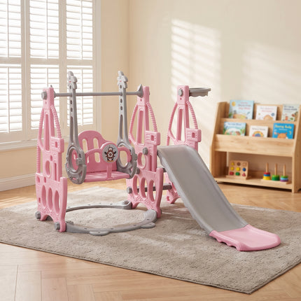 3 in 1 Kids Swing and Slide Set Toddler Climber Playset