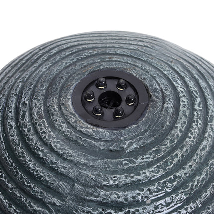 80cm Navy Sphere Electric Fountain Water Feature with LED Light
