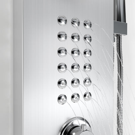 5 in 1 Shower Tower Silver 20 x 134.8cm