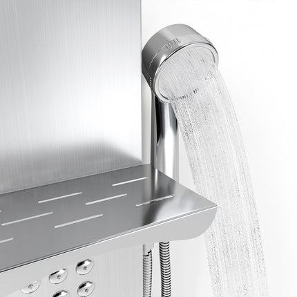 5 in 1 Shower Tower Silver 20 x 134.8cm