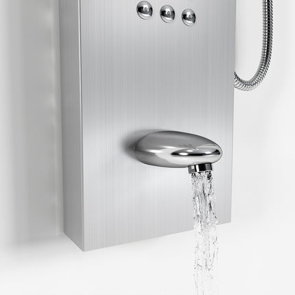 5 in 1 Shower Tower Silver 20 x 134.8cm