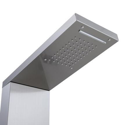5 in 1 Shower Tower Silver 20 x 134.8cm