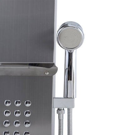 5 in 1 Shower Tower Silver 20 x 134.8cm