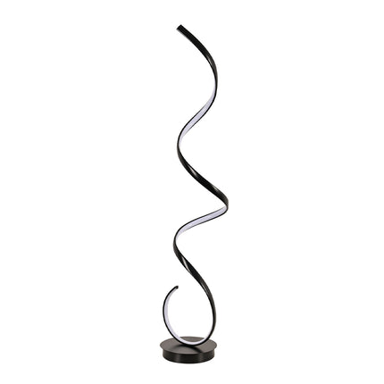 LED Living Room Spiral Floor Lamp Black