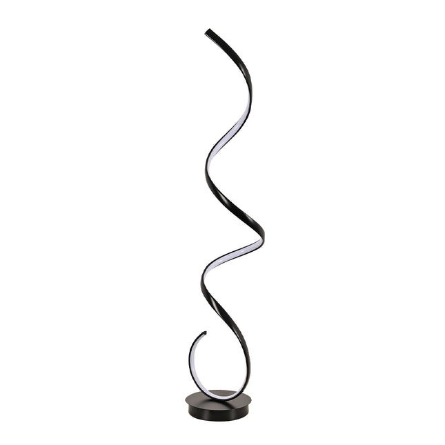 LED Living Room Spiral Floor Lamp Black
