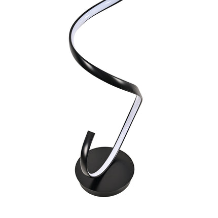 LED Living Room Spiral Floor Lamp Black