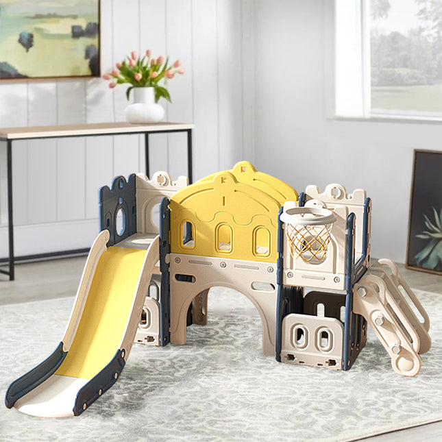 190 cm W Toddler Slide City Wall Kids Activity Playset