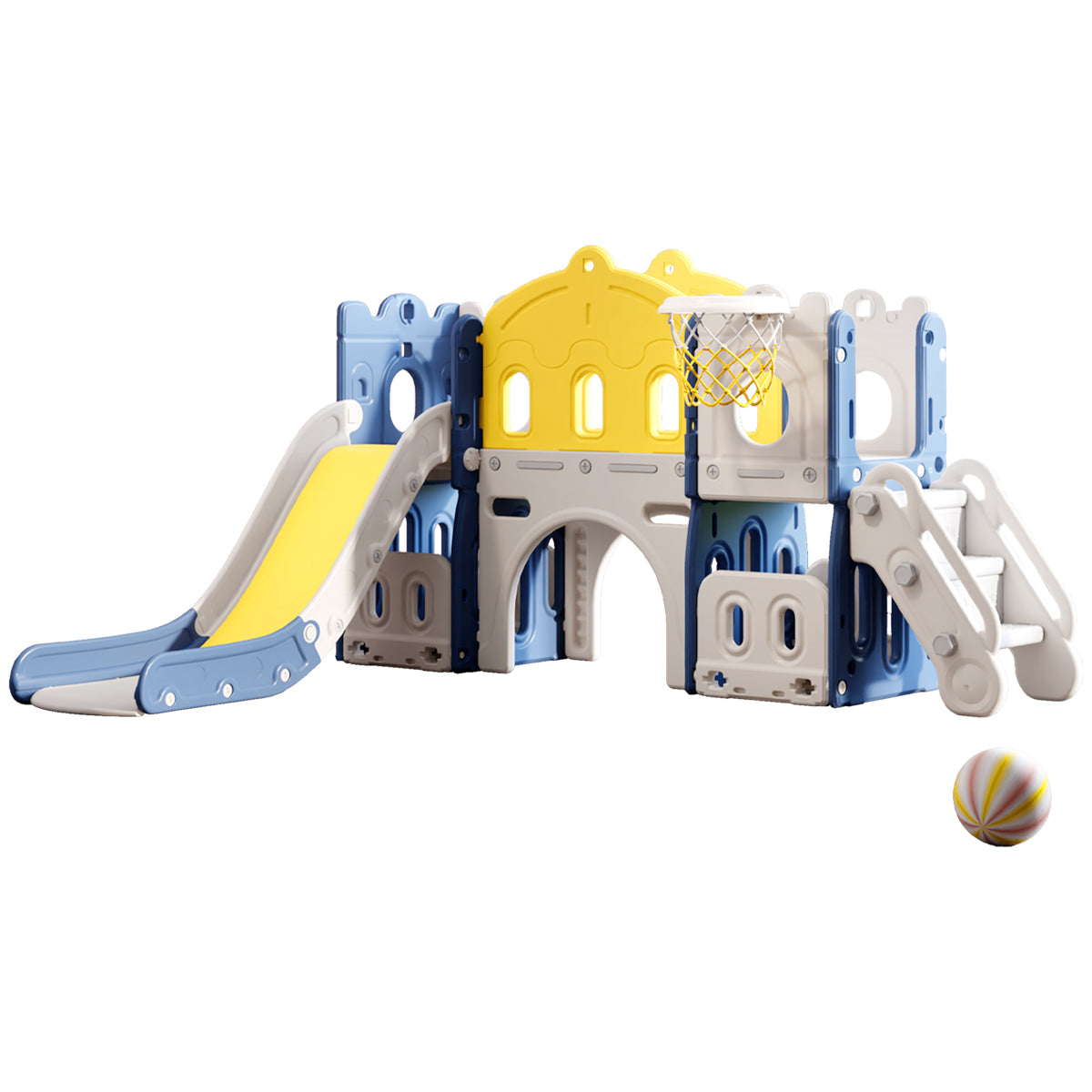 190 cm W Toddler Slide City Wall Kids Activity Playset