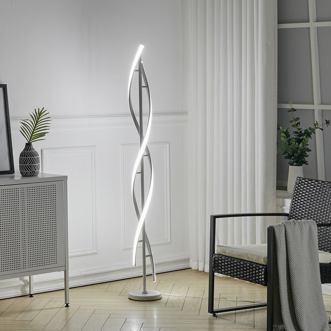 White 60W Modern LED Floor Lamp for Living Room