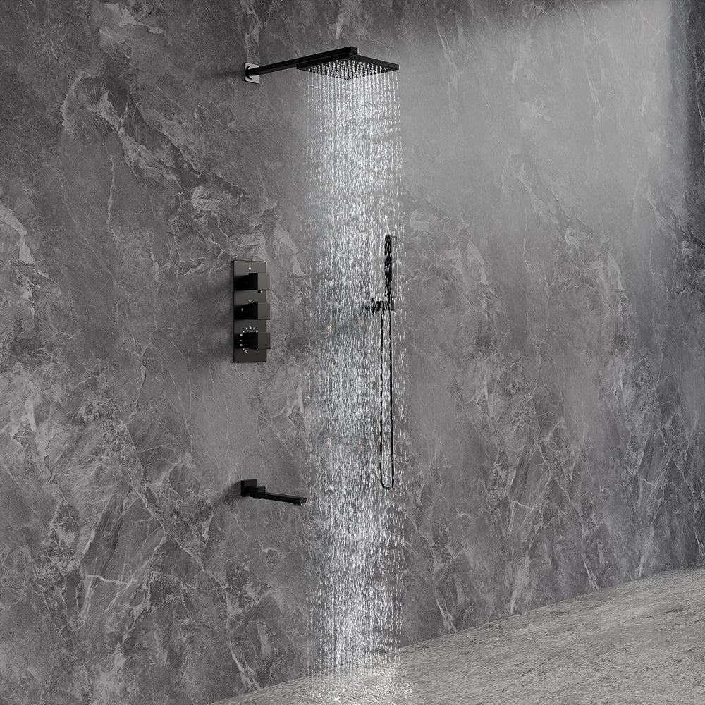 3 Way Concealed Thermostatic Shower System with Degree Control