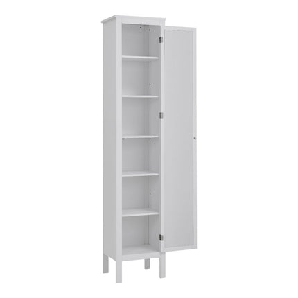 Slim White Tall Cabinet