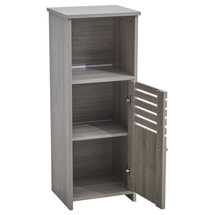 Single Door Bathroom Floor Cabinet with Open Shelf 350 x 910mm