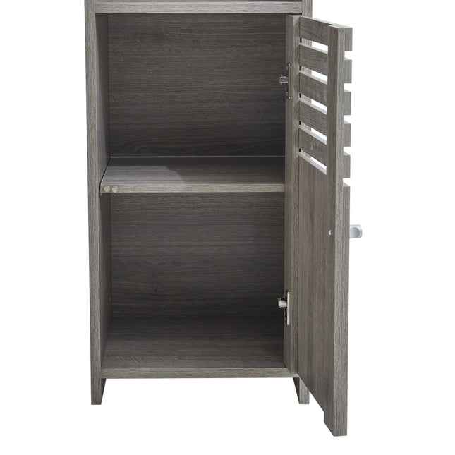 Single Door Floor Cabinet with Open Shelf 350 x 910mm