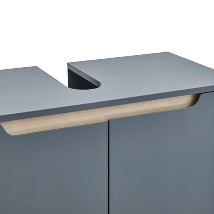 Grey Freestanding Under Sink Storage Cabinet
