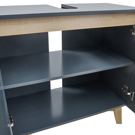 Grey Freestanding Under Sink Storage Cabinet