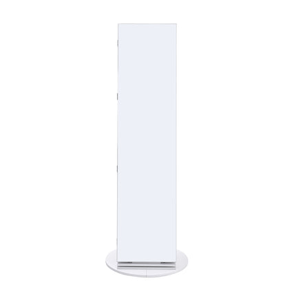 156 H Rotating Jewelry White Armoire with Mirror