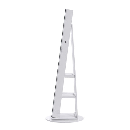 156 H Rotating Jewelry White Armoire with Mirror