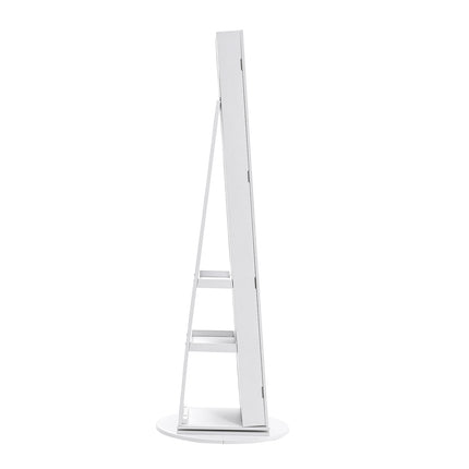 161 H Rotating Jewelry White Armoire with Mirror