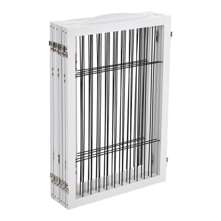 White 335cm Freestanding Wooden 6 Panel Pet Playpen