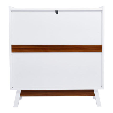 White 4 Tier Bedroom Chest Storage Cabinet,80cm