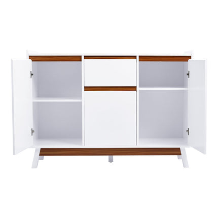 White Storage Dining Room Sideboard with Drawers
