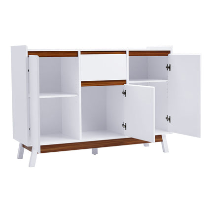 White Storage Dining Room Sideboard with Drawers