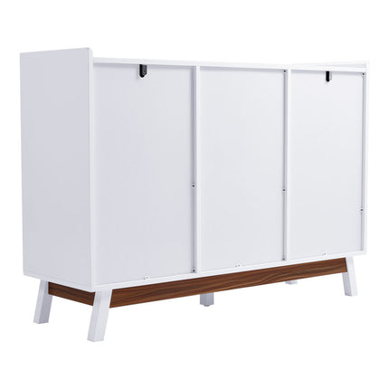 White Storage Dining Room Sideboard with Drawers