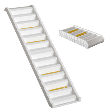 White Folding Portable Dog Pet Stairs Ramp