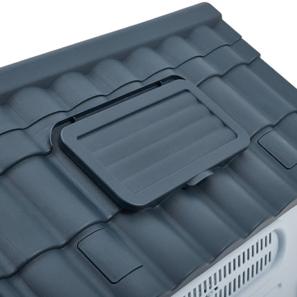 Weatherproof Plastic Dog House Kennel with Skylight and Door