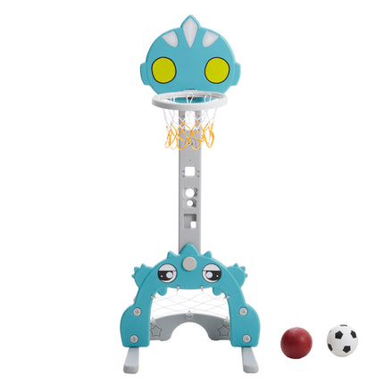 Boys' 2-in-1 Basketball Hoop and Football Goal Set