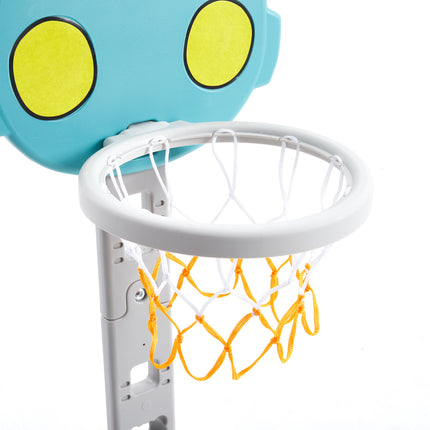 2-in-1 Adjustable Kids Basketball Hoop with Football Goal